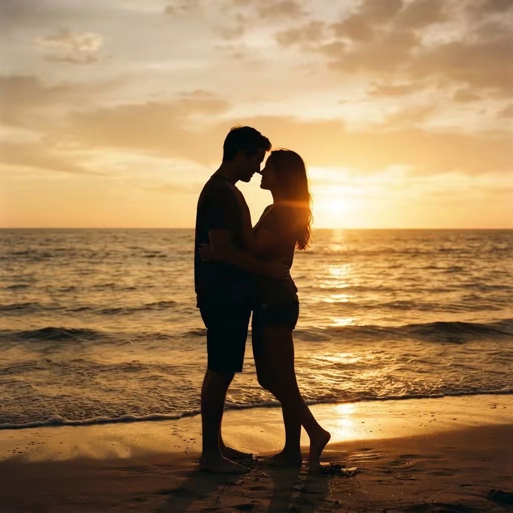 Two people holding a shared memory close